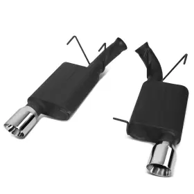 Cbe-ur-003 Dna Motoring Pair Of 3.75 Inches Matte Black Painted Muffler