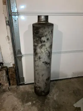 M085171 Donaldson 4 Inch In/out Diesel Muffler Duramax Powerstroke Cummins