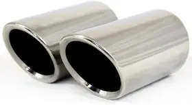 Tac09527s Dsycar Exhaust Tips Pair Compatible With Vw Volkswagen Jetta Silver