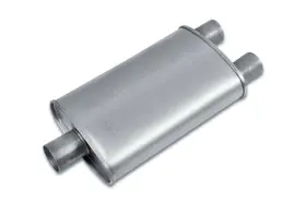 Ep1963 Eco Plus 4.5x9.75 Oval Turbo Style Muffler 2.5 Inch Center In 2.25 Dual Out