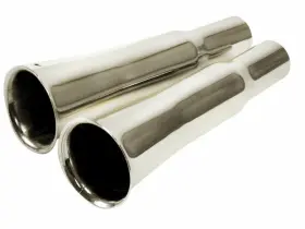 00-3362-0 Empi 3362 Chrome Exhaust Tips Flared Pair For Vw Bug Beetle Baja