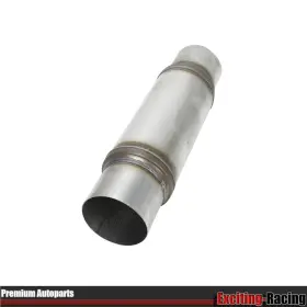Er39214 Exciting-racing High Performance 4 Inch Inlet/outlet 18 Overall Muffler Exhaust Resonator