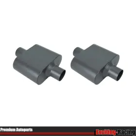 Er39223 Exciting-racing 2x Muffler 2.25 Inch Center In / Out Moderate Sound