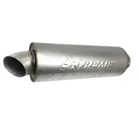 31515-2020-8 Extreme Muffler 2 Inch X 14 Round Light Weight Race With 45 Degree Turnout By