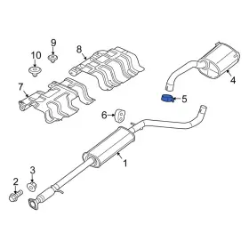 5278304aa Fiat Oe For 500 2012-2019 Exhaust Muffler Clamp