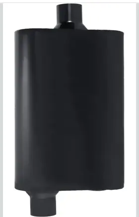 Ly-fh42541-blk-a70 Floshine Universal Muffler Dual Chamber 2.5 Inch Offset Inlet Id Center Outlet Fh42541