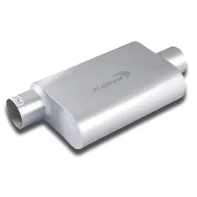 Ly-fh43041-a9 Floshine Universal Mufflers Dual Chamber 3 Offset Inlet Id Center Outlet