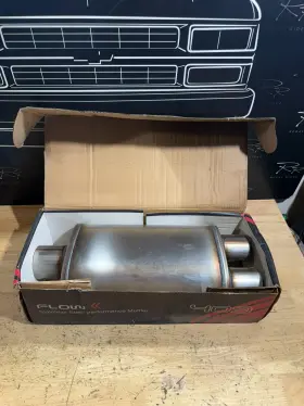 58198 Flow Ii 2 Performance Muffler 3 Inch Inlet 2.5 Outlet 20 Long Center Dual