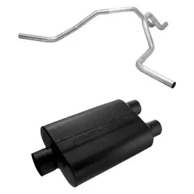 Bndl-301080 Flowmaster For Chevy C1500 88-93 Exhaust Muffler And Dual Prebend Tailpipes Kit
