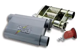 Flowtech 787480505521 50552flt Warlock Inch Bypass Series Racing Muffler