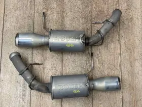 1313v6-5230-aa Ford Fits 11 - 14 Mustang 3.7 Manual Trans Roush Exhaust Axle Back Mufflers Pair