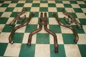 328-ford Ford 13-14 Mustang Aftermarket X Pipe Back Solo 3 - 4.75 With Tips Exhaust System Set