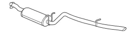 4l3z-5230-a Ford Genuine Muffler With Tailpipe