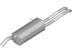 Ae8z-5a289-h Ford Genuine 2013-2019 Fiesta Rear Exhaust Muffler