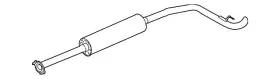 Dv6z-5230-g Ford Genuine Front Muffler