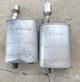 F1-8519-l Ford Set Of Mufflers Lh/rh Fits 2011-2014 Mustang V6 3.7l