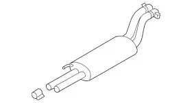 Jl3z-5230-f Ford Genuine Rear Muffler