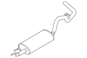 Kl3z-5230-a Ford Genuine Exhaust Muffler