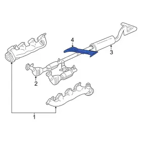 6c2z5a242ba Ford Oe For E-150 2004-2006 Exhaust Muffler Bracket