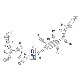 9l8z5k272a Ford Oe For Escape 2009-2012 Exhaust Muffler Clamp