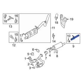 Hc3z5201b Ford Oe For F-350 Super Duty 2017-2024 Exhaust Resonator