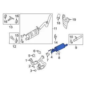 Hc3z5230j Ford Oe For F-450 Super Duty 2020-2022 Exhaust Muffler