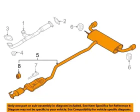 F2gz5f250h Ford Oem 15-18 Edge Exhaust System Components-muffler Pipe