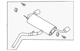 Pz1z-5a289-b Ford Genuine Rear Muffler