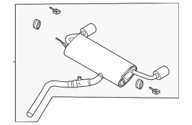 Pz1z-5a289-c Ford Genuine Rear Muffler Pz1z5a289c