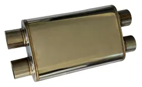 Fd22251 Fuda Industries Performance Muffler 2.25 Inch Dual Body Length 14 Crossover X Ss