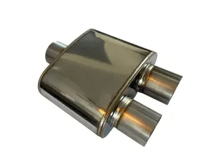 Fd25253 Fuda Industries Performance Muffler 2.5 Inch Single Dual Body Length 7 Exhaust Y Ss