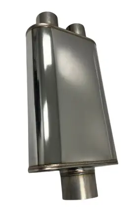 Fd30256 Fuda Industries Performance Muffler 3.0 Inch Single 2.5 Dual Body Length 15 Exhaust Y Ss
