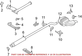 9179017-bb Genuine Volvo Oem Sedan Exhaust Muffler Bracket 9179017 For