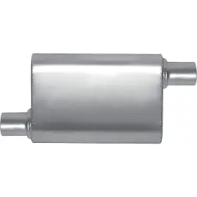 55131s Gibson Performance Exhaust Cft Superflow Muffler Stainless Steel 4 Inch X 9 13 Oval Body 2.25