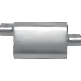 55143s Gibson Performance Exhaust Cft Superflow Muffler Stainless Steel 4 Inch X 9 13 Oval Body 3