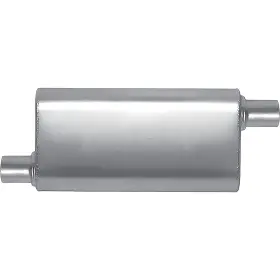 55171s Gibson Performance Exhaust Cft Superflow Muffler Stainless Steel 4 Inch X 9 18 Oval Body 2.25