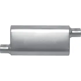 55172s Gibson Performance Exhaust Cft Superflow Muffler Stainless Steel 4 Inch X 9 18 Oval Body 2.5