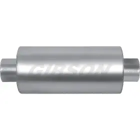 Bm0113 Gibson Performance Exhaust Mwa Race Muffler Stainless Steel 5 Inch X 10 Round Body 2.5 Center