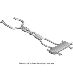 23328481 Gm Exhaust Muffler Assembly With Catalytic Converter Pipes And Insulators