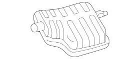 25670397 Gm Genuine Muffler With Tailpipe