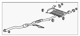 84405080 Gm Genuine Exhaust Muffler Assembly With Aftertreatment