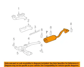 25834226 Gm Oem 03-08 Express 1500 Exhaust Components-muffler Wtpipe