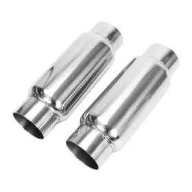 Gd5255 Goodqualitycarparts 2pcs 3 Inch Inlet / Outlet Exhaust Muffler 12 Length Universal Resonator Ss