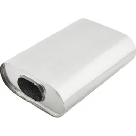 91001322 Granatelli Motor Sports Perforated Tube Muffler With Packing Stainless Steel 3 Inch Oval