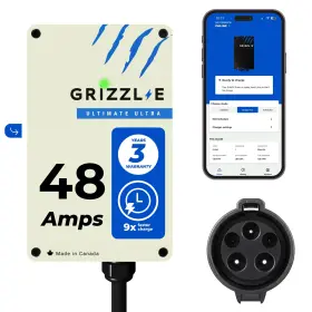 Grizzl-e 198715141771 Ev Charger Level 2 48a Fastest Hardwired J1772 Ultra Edition Electric