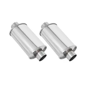 Tt4117 Helloautoparts 2x 3ftft Ultra Quiet Muffler Resonator 3 In 304s Exhaust Vibrant New