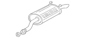 18030-s5p-a10 Honda Genuine 2001-2004 Civic - Muffler Set Ex