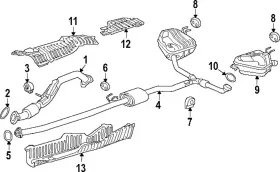 18307-3a0-a51 Honda Genuine Exhaust Muffler