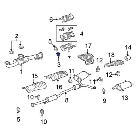 18215s0xa51 Honda Oe For Accord 2003-2012 Front Exhaust Muffler Bracket