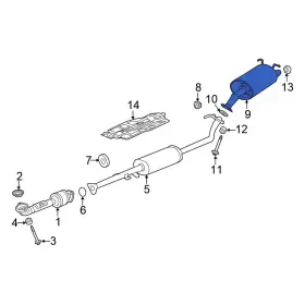 18307t0ga03 Honda Oe For Cr-v 2012-2014 Exhaust Muffler